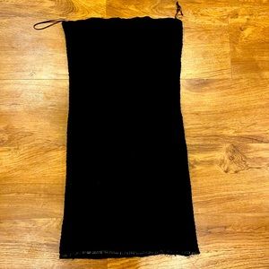 3/$15 COTTON ON black ribbed ruched stretch strapless dress size PP XS